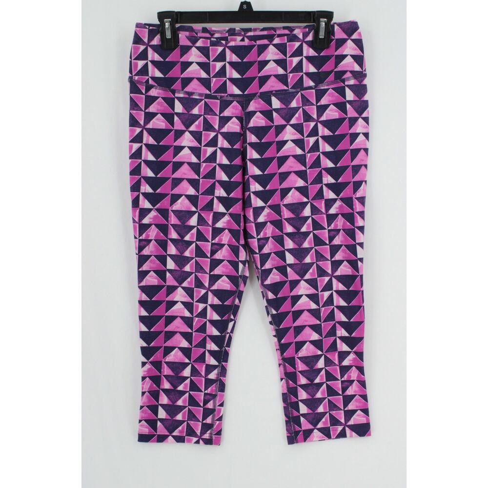 Nike Cropped Leggings Womens Large Purple One Legend Dri-FIT Athletic Athleisure